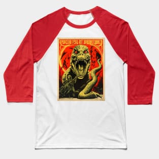 Vintage Reptilian Propaganda Poster T-Shirt Baseball T-Shirt